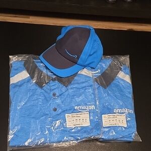 2 Amazon Polo Shirts Dri Fit Plus Hat